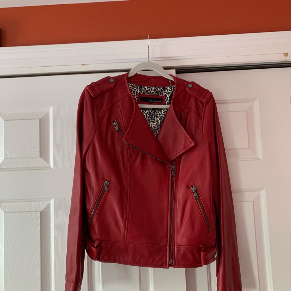 Red Leather Jacket - Picture 2 of 7